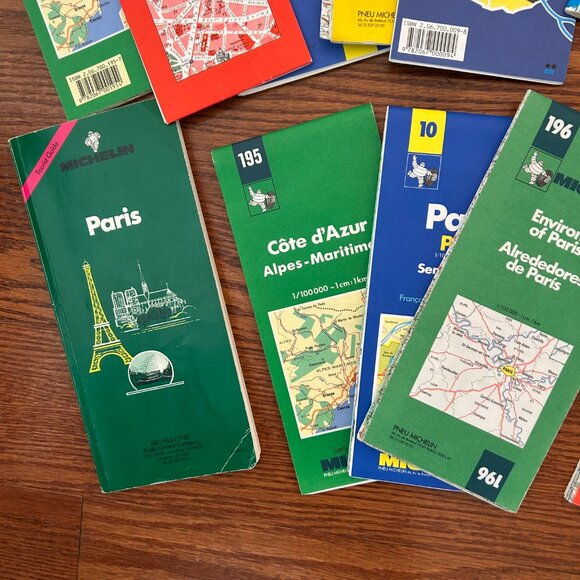 Lot of Vintage 90s MICHELIN Foldable Paper Street Maps Bus Route Paris France - Picture 7 of 14